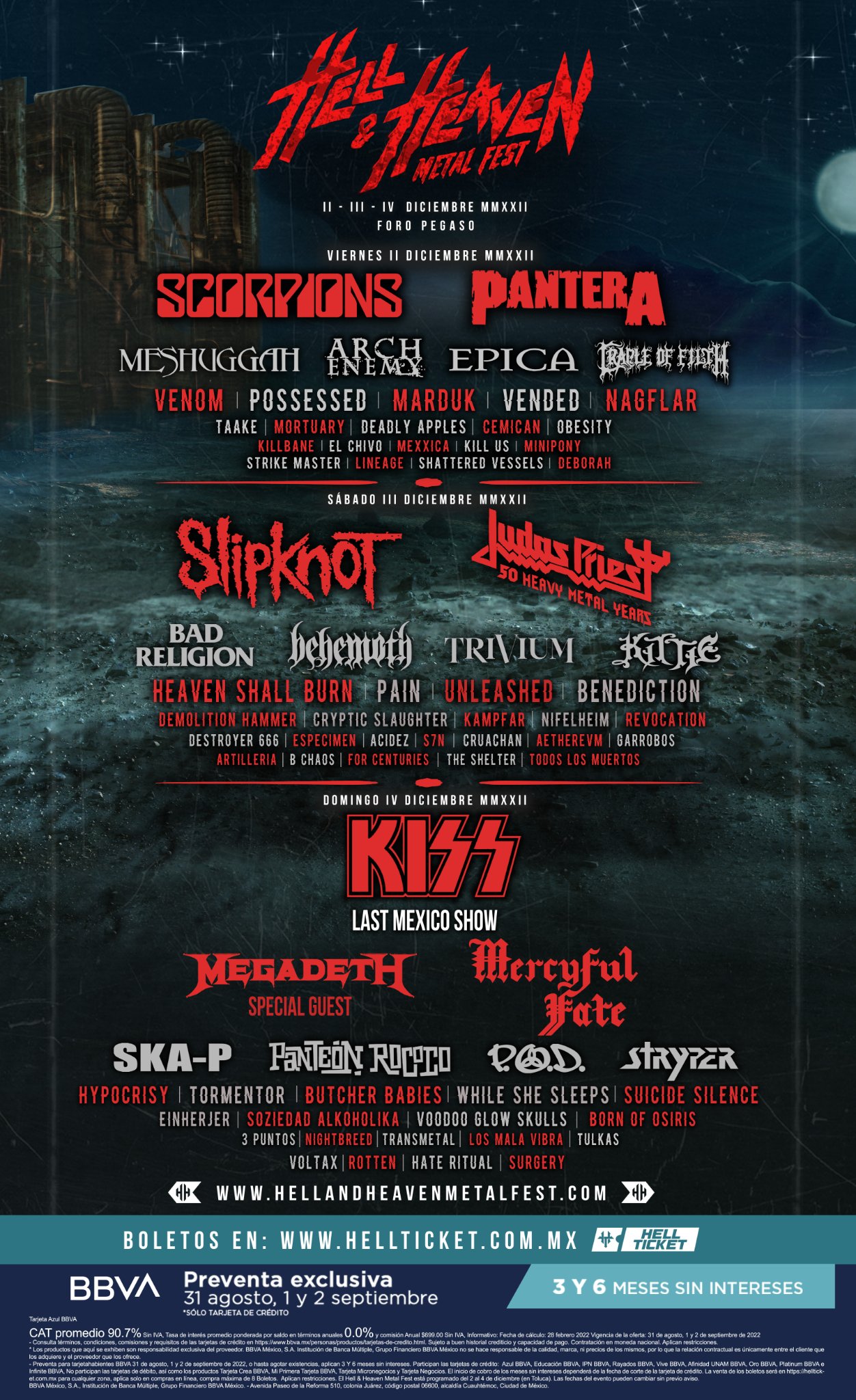 El Hell and Heaven Metal Fest 2022 se realizará 3 días